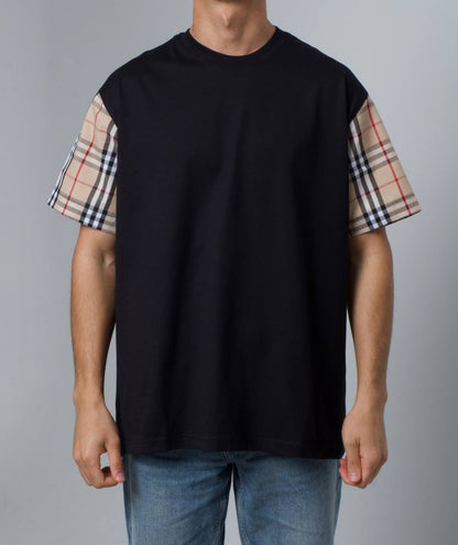 Burberry Checked T-shirt With round neck and print