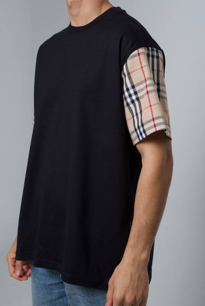 Burberry Checked T-shirt With round neck and print