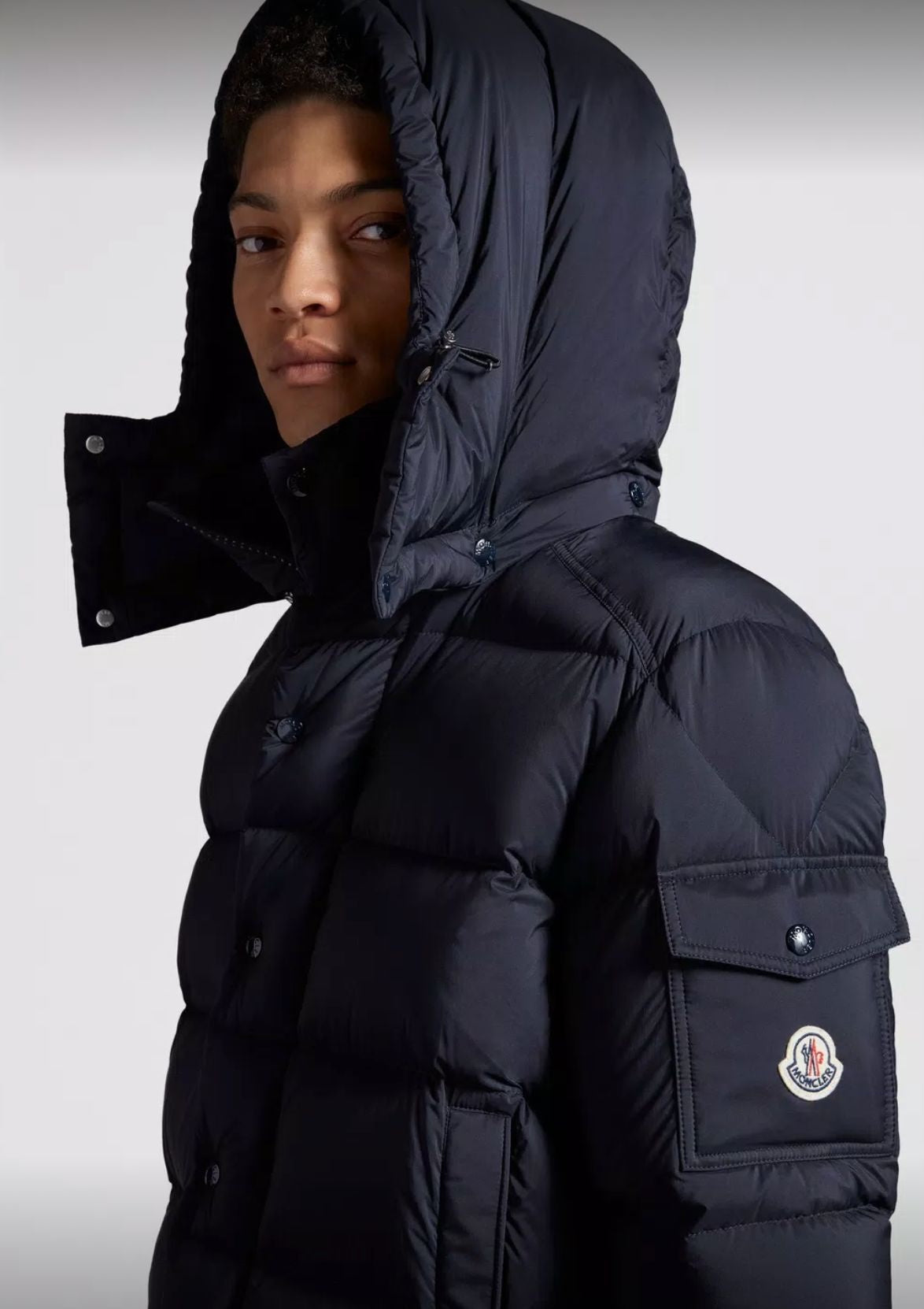 Moncler Vezere Short Down Jacket Dark Blue