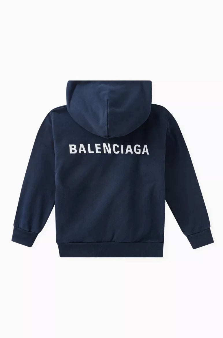 Balenciaga Logo  Oversized Hoodie In Cotton-jersey