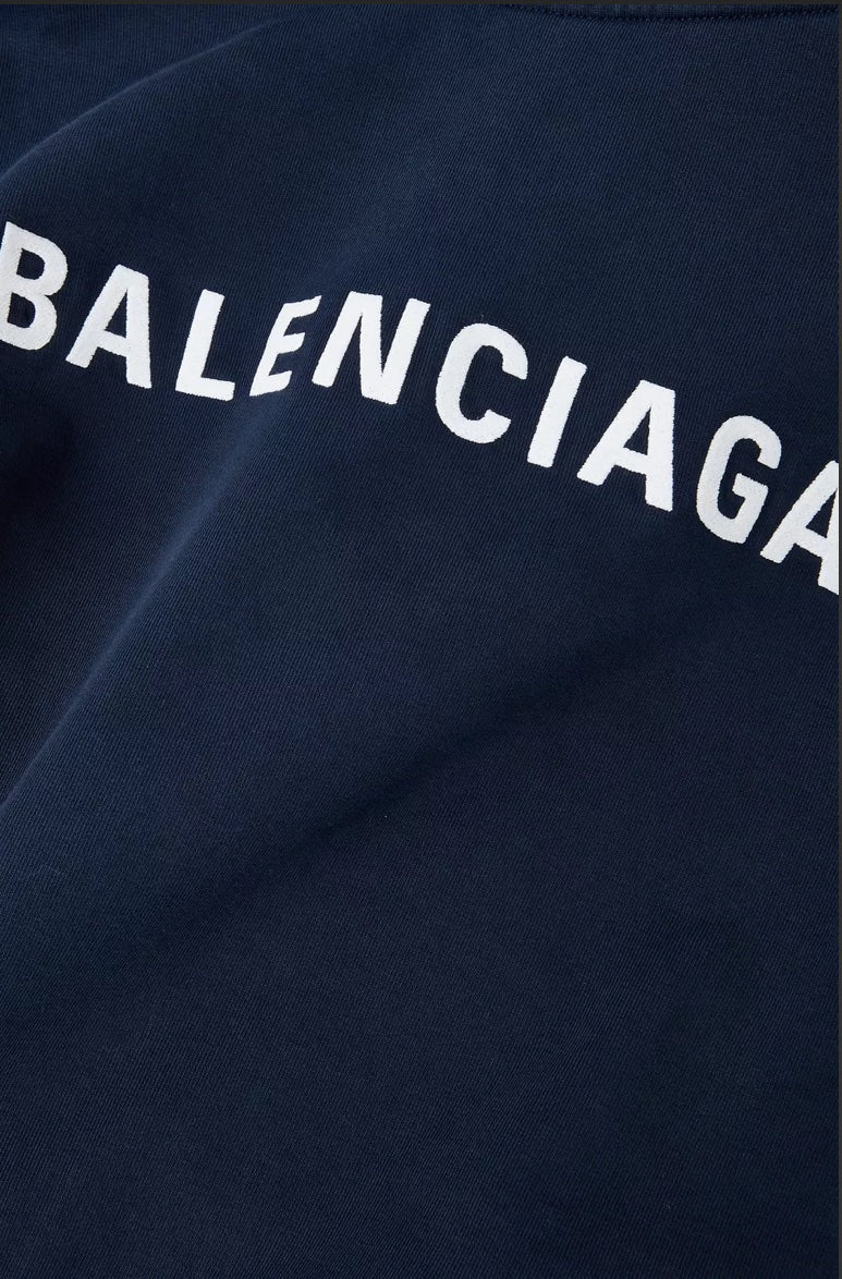 Balenciaga Logo  Oversized Hoodie In Cotton-jersey