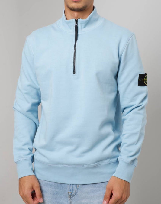 Stone Island Half Zip Sweater Light Blue