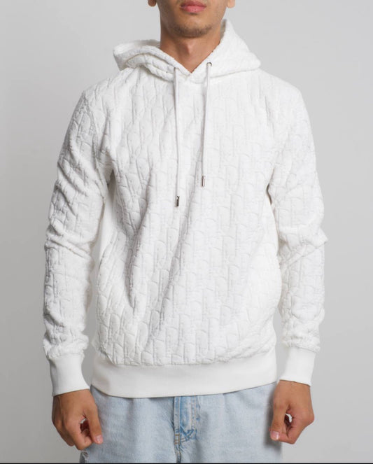 Dior Oblique Motief Hoodie White