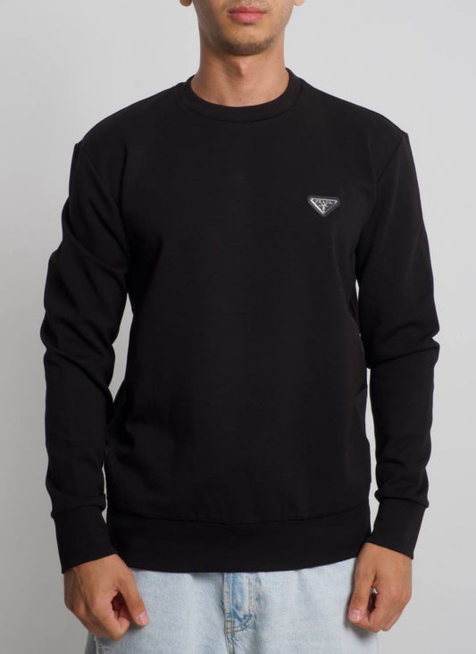 Prada Technical Cotton Sweatshirt Black