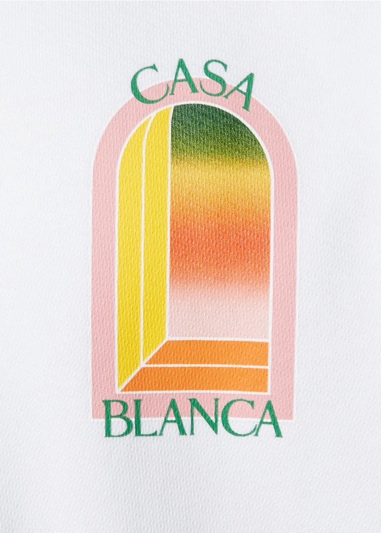 Casablanca Gradient Arch Hoodie White with Logo Back print