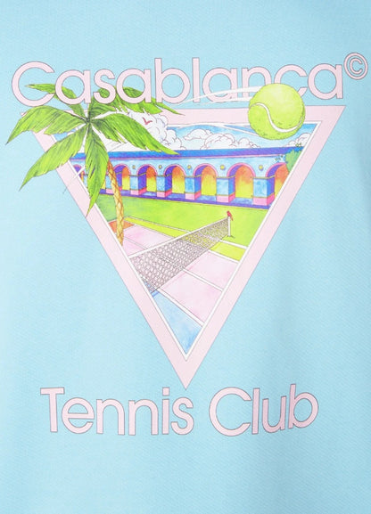 Casablanca Tennis Icon Sweatshirt Light Blue